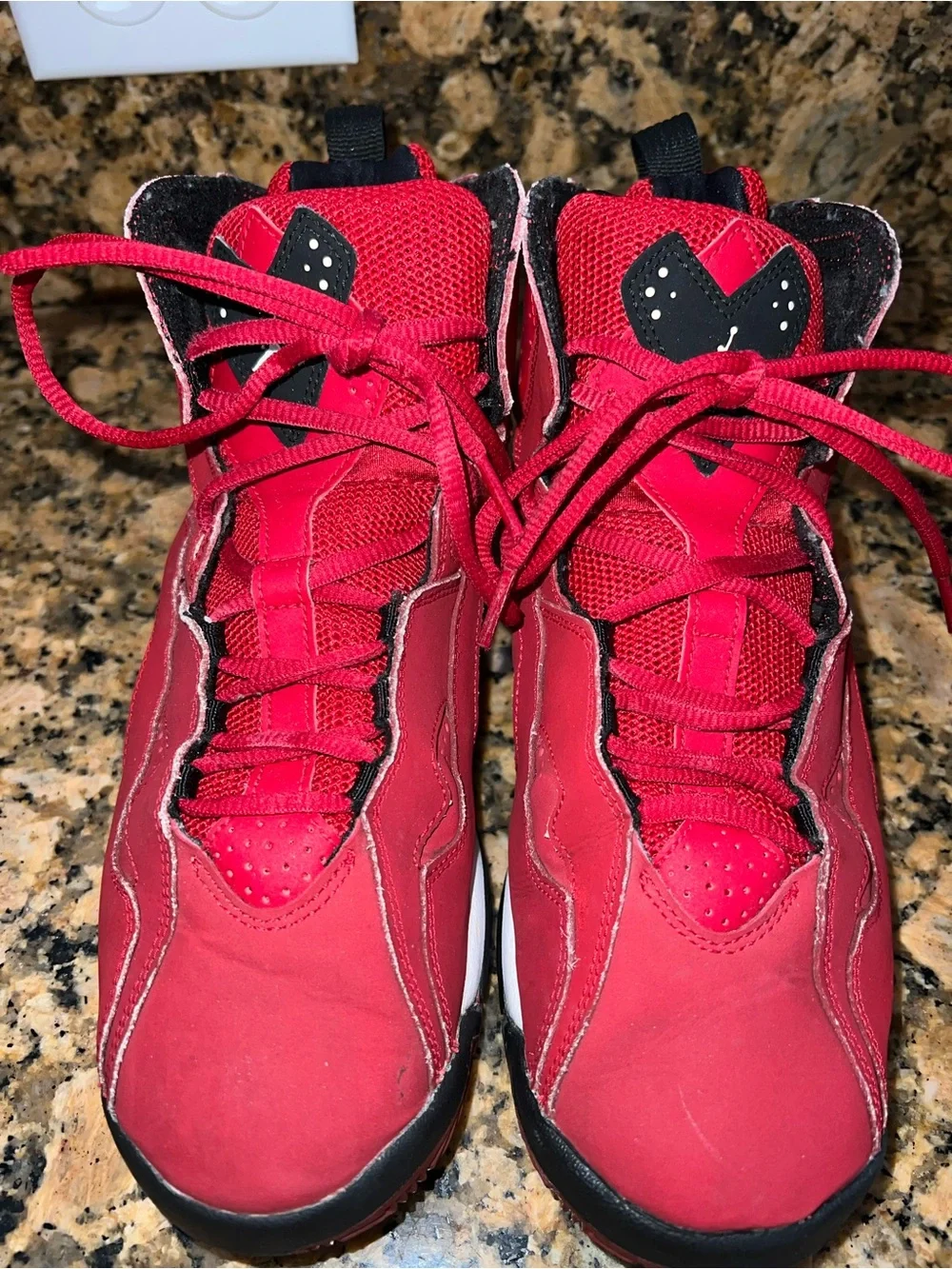 Jordan Kids' Red and Black High-Top Sneakers